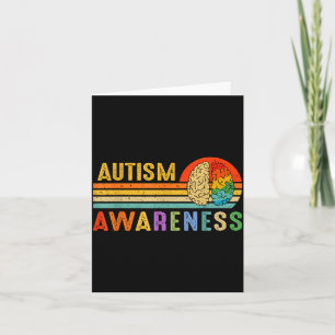 Retro Sunset Autism Awareness Neurodiversity Spect Card