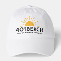 Retro Sunset Beach 40th 50th Birthday Crew Squad