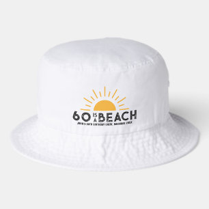 Retro Sunset Beach 60th 70th Birthday Crew Squad Bucket Hat
