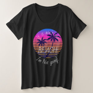 Retro sunset beach Plus Size T-Shirt