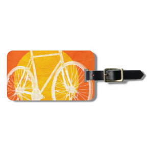 Retro Sunset Bicycle - Ride a Bike Luggage Tag