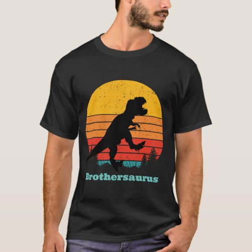Retro Sunset Brothersaurus T_Shirt