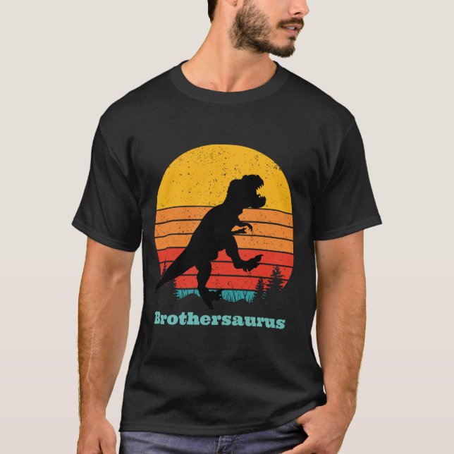 Retro Sunset Brothersaurus T-Shirt (Front)