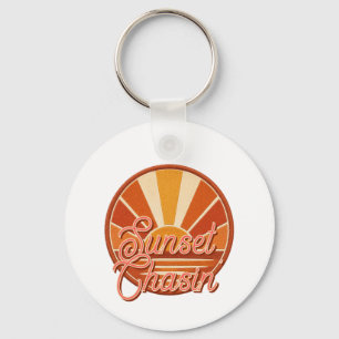 RETRO Sunset Chasin' Beach Vibe Keychain