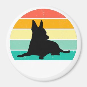 Retro Sunset Chihuahua Magnet