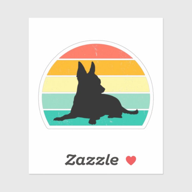 Retro Sunset Chihuahua Sticker (Sheet)