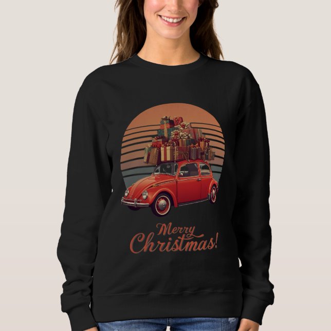 Retro Sunset Christmas Sweatshirt (Front)