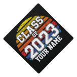 Retro Sunset Class of 2023 Graduation Cap Topper