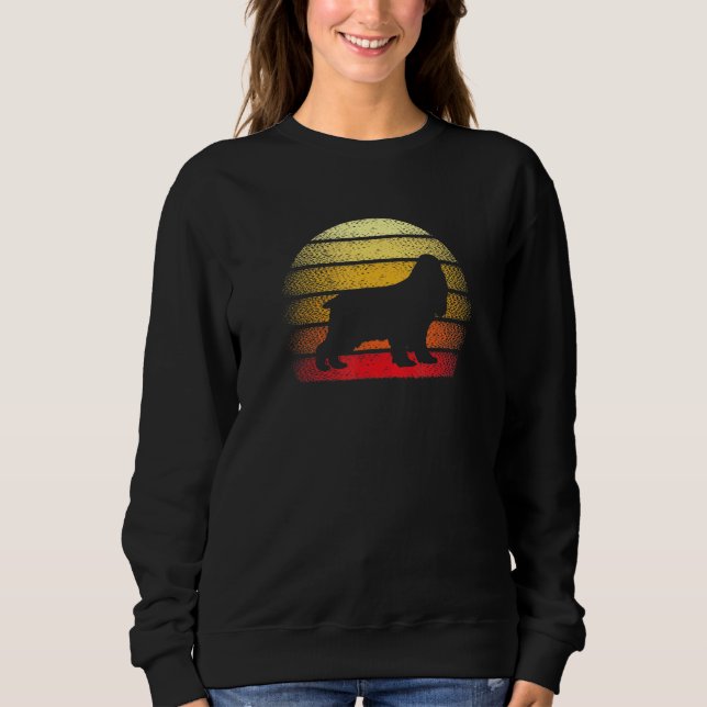 Retro Sunset Cocker Spaniel Dog Theme Design Sweatshirt (Front)