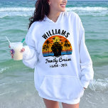 Retro Sunset Custom Family Cruise Customized Group Hoodie<br><div class="desc">Wrap yourself in the warmth of nostalgia with the "Retro Sunset Custom Family Cruise Customized Group Hoodie." This hoodie brings a touch of yesteryear's charm to your cruise wardrobe, featuring attributes like retro sunset rays wavy shirt, sun shirt, and beachy vibes tee. The custom design adds a personalized and timeless...</div>