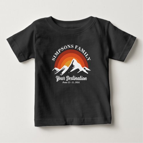 Retro Sunset Custom Family Vacation Group Matching