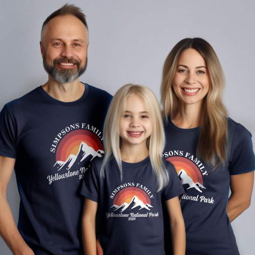 Retro Sunset Custom Family Vacation Group Matching