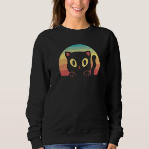 Retro Sunset Cute Cat Sweatshirt