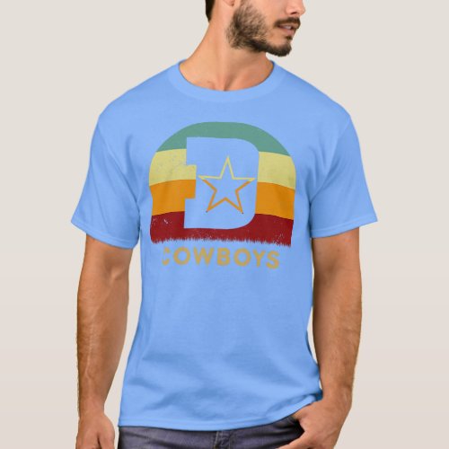 Retro Sunset Dallas Cowboys Initial D T_Shirt