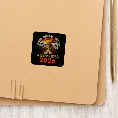Retro Sunset Family Camping Trip 2026 Matching Patch