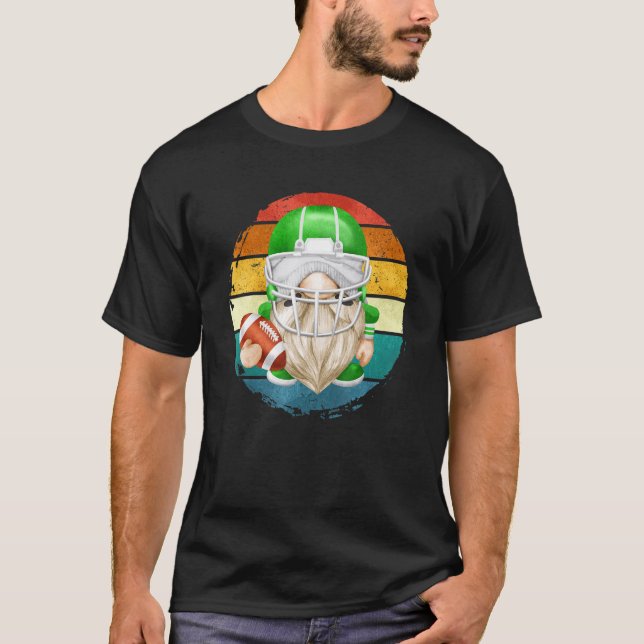 Retro Sunset For Football Dad  American Football G T-Shirt (Front)