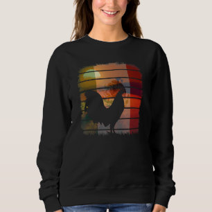 Retro sunset game fowl Mexican Mexico flag gamefow Sweatshirt