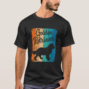 Retro Sunset Golden Retriever Dog Pet Dog Lover T-Shirt