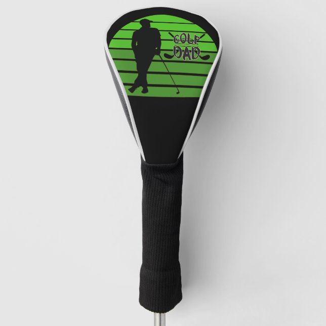 Retro Sunset Golf Dad Golf Head Cover (Front)