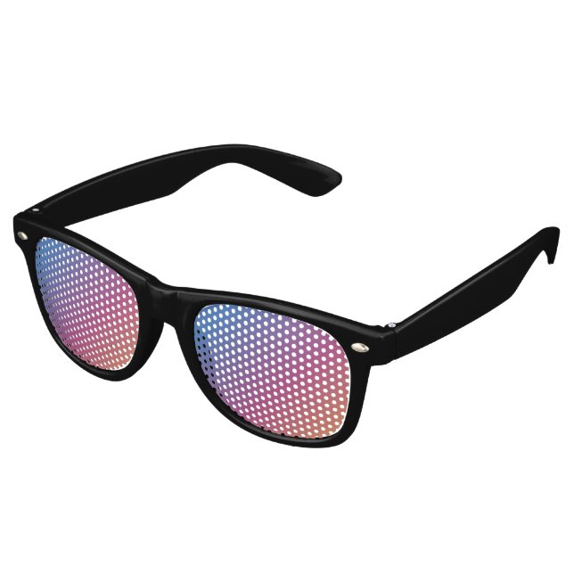 Retro Sunset Gradient Party Sunglasses (Angled)