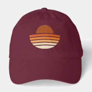 Retro Sunset Horizon Vintage 80s Style Hat