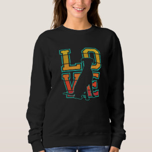 Retro Sunset I Love My Boxer Dog Theme Design Sweatshirt