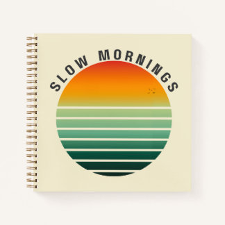 Retro Sunset Journal – Slow Mornings Cozy Writing 
