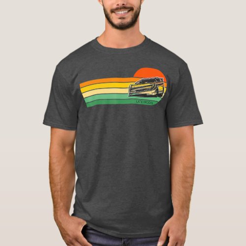 Retro Sunset Late Model Dirt Track Racing T_Shirt