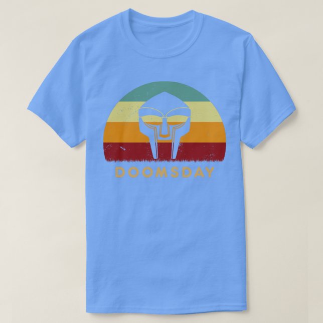 Retro Sunset MF Doom Doomsday T-Shirt (Design Front)