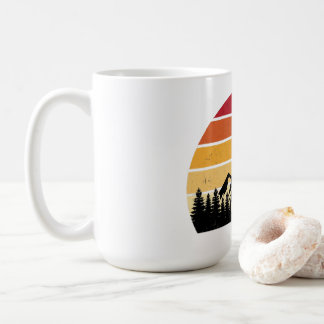 Retro Sunset Mountain Landscape | Vintage Nature  Coffee Mug