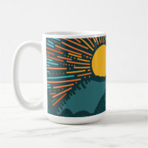 Retro Sunset Mountains