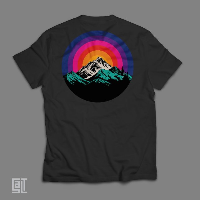 Retro Sunset Mountains T-Shirt (Creator Uploaded)