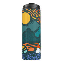 Retro Sunset Mountains