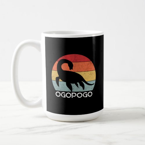 Retro sunset Ogopogo the Okanagan Lake Monster 70s Coffee Mug