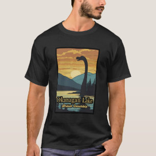 Retro sunset Ogopogo the Okanagan Lake Monster 70s T-Shirt