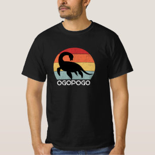 Retro sunset Ogopogo the Okanagan Lake Monster 70s T-Shirt