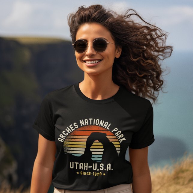 Retro Sunset over Arches National Park, Utah T-Shirt (Creator Uploaded)