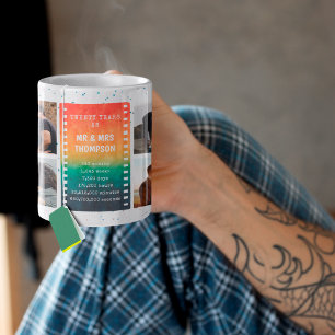 Retro Sunset Photo Mr and Mrs 20th Anniversary Coffee Mug