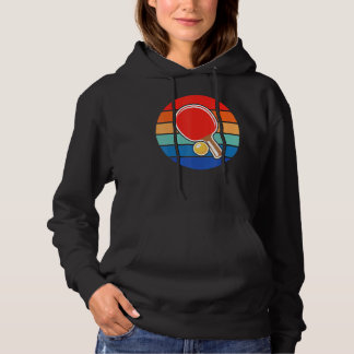 Retro Sunset Ping Pong Design  Ping Pong Hoodie