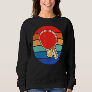 Retro Sunset Ping Pong Design  Ping Pong Sweatshirt