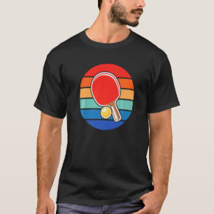 Retro Sunset Ping Pong Design Ping Pong T-Shirt