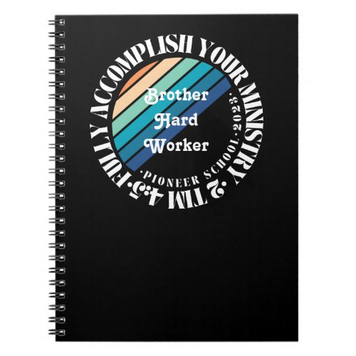 Retro Sunset Pioneer School Personalizable Notebook