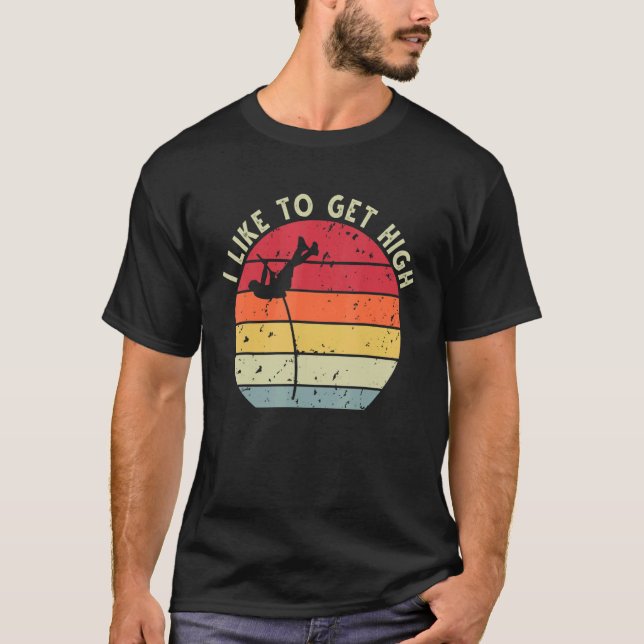 Retro Sunset Pole Vault 10 T-Shirt (Front)