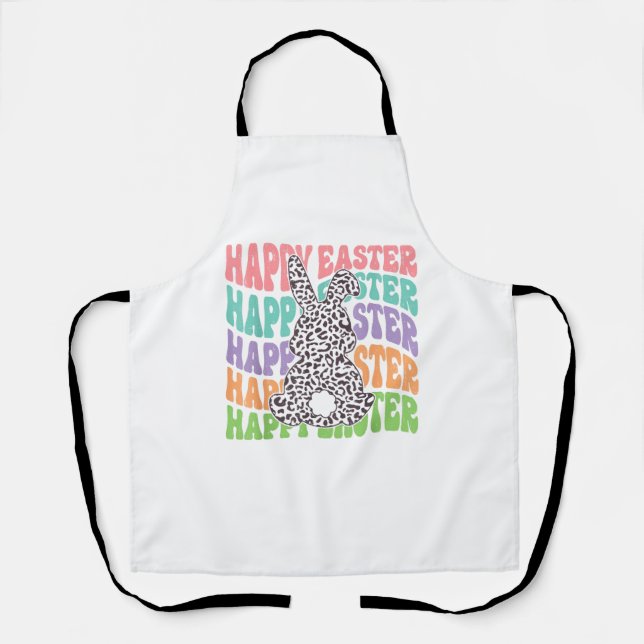 Retro Sunset Rabbit  Apron (Front)