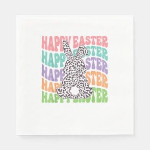 Retro Sunset Rabbit Napkins