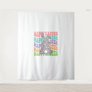 Retro Sunset Rabbit  Tapestry