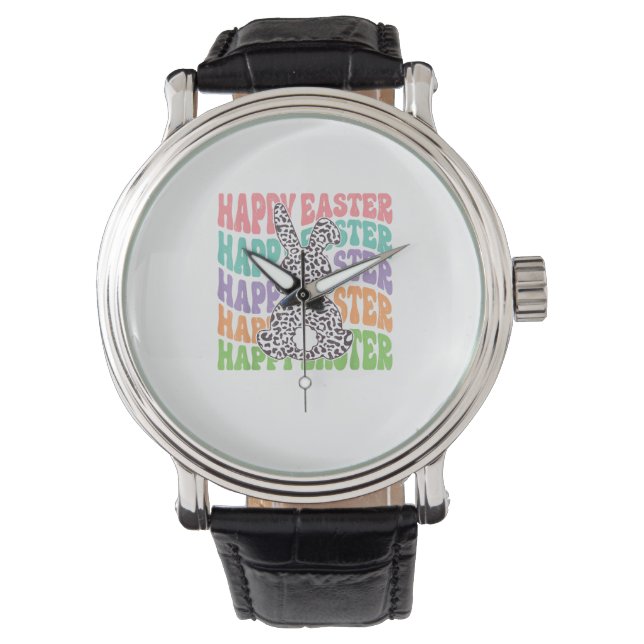 Retro Sunset Rabbit  Watch (Front)