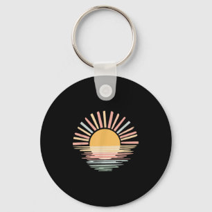 Retro Sunset Rays,girls Summer,bella Canvas Sunshi Keychain