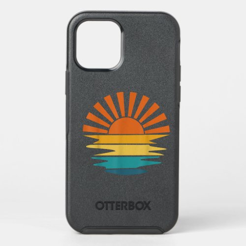 Retro Sunset Rays Wavy Vintage Retro Sunshine Sun  OtterBox Symmetry iPhone 12 Pro Case