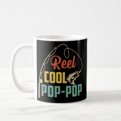 Retro Sunset Reel Cool Pop Pop Fishing Pop Pop Coffee Mug